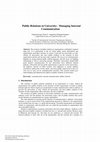 Research paper thumbnail of Public Relations in University: Managing Internal Communication