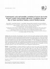 Research paper thumbnail of Gametogenic cycle and monthly variations of oocyte sizes in the invasive cockle Fulvia fragilis (Bivalvia: Cardiidae) from the Bay of Tunis (northern Tunisia, central Mediterranean)