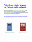 Research paper thumbnail of Putting Gender Inclusive Language into Practice in English and Spanish (Blog post)