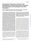 Research paper thumbnail of Comparative proteomics indicates that biosynthesis of pectic precursors is important for cotton fiber and Arabidopsis root hair elongation