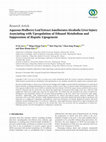 Research paper thumbnail of Aqueous Mulberry Leaf Extract Ameliorates Alcoholic Liver Injury Associating with Upregulation of Ethanol Metabolism and Suppression of Hepatic Lipogenesis