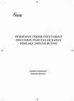 Research paper thumbnail of Penerapan Teknik Focus Group Discussion (FGD) dalam Kajian Perilaku  Impulse Buying