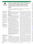 Research paper thumbnail of Preseason shoulder range of motion screening and in-season risk of shoulder and elbow injuries in overhead athletes: systematic review and meta-analysis