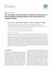 Research paper thumbnail of The Assessment of Written Phrasal Constructs and Grammar of Deaf and Hard of Hearing Students with Varying Expressive Language Abilities