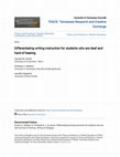 Research paper thumbnail of Differentiating writing instruction for students who are deaf and hard of hearing