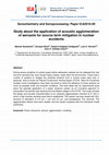 Research paper thumbnail of Study about the application of acoustic agglomeration of aerosols for source term mitigation in nuclear accidents