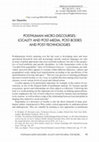 Research paper thumbnail of Posthuman micro-discourses: locality and post-media, post-bodies and post-technologies