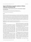 Research paper thumbnail of Impact of life history on genetic variation in Trifolium ( Fabaceae ) estimated by ISSR