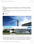 Research paper thumbnail of “The Asian American Community at UC Berkeley Takes a Stand,” Hyperallergic, March 30, 2021