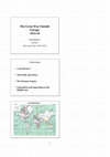 Research paper thumbnail of The Great War Outside Europe, 1914-18 ( lecture)