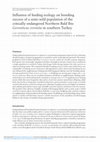 Research paper thumbnail of Influence of feeding ecology on breeding success of a semi-wild population of the critically endangered Northern Bald Ibis Geronticus eremita in southern Turkey