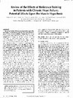 Research paper thumbnail of Review of the Effects of Resistance Training in Patients with Chronic Heart Failure: Potential Effects Upon the Muscle Hypothesis