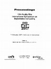 Research paper thumbnail of 13th Pacific Rim International Symposium on Dependable Computing (PRDC 2007)