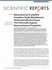 Research paper thumbnail of Nanocolumnar Crystalline Vanadium Oxide-Molybdenum Oxide Antireflective Smart Thin Films with Superior Nanomechanical Properties