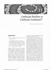 Research paper thumbnail of Confucian Pacifism or Confucian Confusion ?