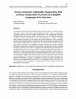 Research paper thumbnail of Cross-university collegiality: Supporting 21st century cooperation in preservice English Language Arts teachers