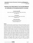 Research paper thumbnail of Porter’s Five Forces Impact on the Performance of Companies in the Banking Industry in Ghana