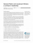 Research paper thumbnail of General Patton and Lieutenant Winters: a contrast in leadership