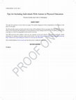 Research paper thumbnail of Tips for Including Individuals With Autism in Physical Education