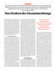 Research paper thumbnail of Das Denken des Zusammenhangs (Historikerstreit über die Vergleichbarkeit des Holocausts)