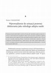 Research paper thumbnail of Wprowadzenie do sytuacji prawnej doktoranta jako młodego adepta nauki Robert Tabaszewski Komepndium Doktoranta