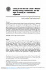 Research paper thumbnail of Coming in from the Cold: Canada's National Housing Strategy, Homelessness, and the Right to Housing in a Transnational Perspective