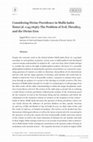 Research paper thumbnail of Considering Divine Providence in Mullā Ṣadrā Šīrāzī (d. 1045/1636): The Problem of Evil, Theodicy, and the Divine Eros