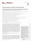 Research paper thumbnail of Forming Consensus To Advance Urobiome Research