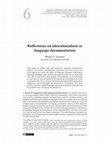 Research paper thumbnail of Reflections on (de)colonialism in language documentation