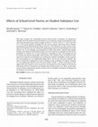 Research paper thumbnail of Effects of school-level norms on student substance use