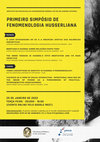 Research paper thumbnail of Primeiro Simpósio de Fenomenologia Husserliana