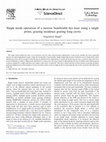 Research paper thumbnail of Single mode operation of a narrow bandwidth dye laser using a single prism, grazing incidence grating long cavity