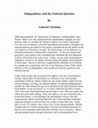 Research paper thumbnail of Dominica, Independence & The National Question - 2008