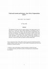 Research paper thumbnail of Trade and economic performance : does Africa ’ s fragmentation matter ?