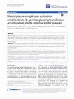 Research paper thumbnail of Monocytes/macrophages activation contributes to b-gamma-glutamyltransferase accumulation inside atherosclerotic plaques