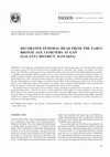 Research paper thumbnail of Decorated Femoral Head from the Early Bronze Age Cemetery at Gan (Galanta District, Slovakia)