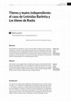 Research paper thumbnail of Títeres y teatro independiente: el caso de Leónidas Barletta y Los títeres de Rosita