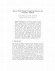 Research paper thumbnail of Robust Multi-Model Fitting Using Density and Preference Analysis