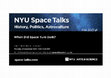 Research paper thumbnail of When Did Space Turn Dark?