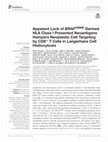 Research paper thumbnail of Apparent Lack of BRAFV600E Derived HLA Class I Presented Neoantigens Hampers Neoplastic Cell Targeting by CD8+ T Cells in Langerhans Cell Histiocytosis