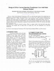 Research paper thumbnail of Design of 25 KA Current Injection Transformer Core with Finite Element Method