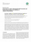 Research paper thumbnail of PAR2 Deficiency Induces Mitochondrial ROS Generation and Dysfunctions, Leading to the Inhibition of Adipocyte Differentiation