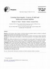 Research paper thumbnail of Learning from tragedy: A survey of child and adolescent restraint fatalities. Child Abuse and Neglect