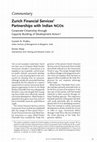 Research paper thumbnail of Commentary Zurich Financial Services’ Partnerships with Indian NGOs Corporate Citizenship through Capacity Building of Development Actors*