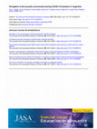 Research paper thumbnail of Perception of the acoustic environment during COVID-19 lockdown in Argentina