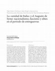 Research paper thumbnail of La “unidad de Italia” y el Augusto de Syme: nacionalismo, fascismo y élites en el periodo de entreguerras