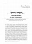 Research paper thumbnail of Compulsory admissions in southwest Greece 2010–2011: A descriptive report