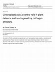 Research paper thumbnail of Chloroplasts play a central role in plant defence and are targeted by pathogen effectors