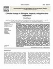 Research paper thumbnail of Climate change in Ethiopia : impacts , mitigation and adaptation