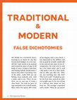 Research paper thumbnail of Traditional and Modern: False Dichotomies